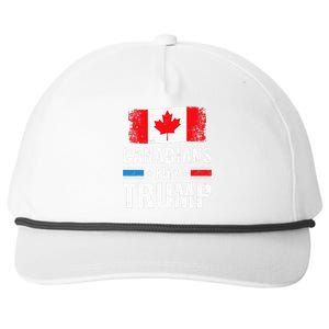 Canadians For Trump Pro Trump 2020 Supporter Gift Snapback Five-Panel Rope Hat