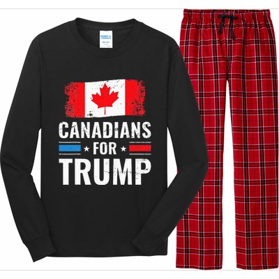 Canadians For Trump Pro Trump 2020 Supporter Gift Long Sleeve Pajama Set