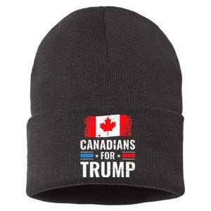 Canadians For Trump Pro Trump 2020 Supporter Gift Sustainable Knit Beanie