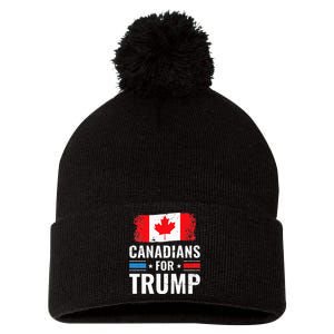 Canadians For Trump Pro Trump 2020 Supporter Gift Pom Pom 12in Knit Beanie