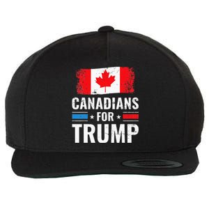 Canadians For Trump Pro Trump 2020 Supporter Gift Wool Snapback Cap