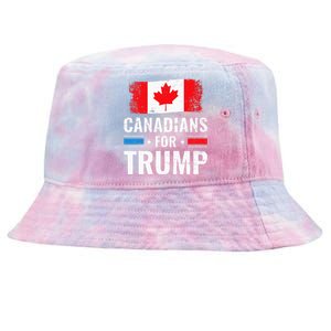 Canadians For Trump Pro Trump 2020 Supporter Gift Tie-Dyed Bucket Hat