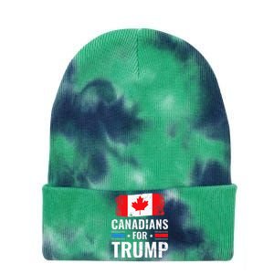 Canadians For Trump Pro Trump 2020 Supporter Gift Tie Dye 12in Knit Beanie