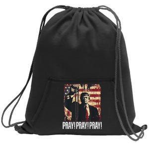 Catholics For Trump 2024 Rosary Election Sweatshirt Cinch Pack Bag