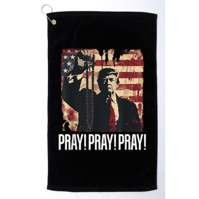 Catholics For Trump 2024 Rosary Election Platinum Collection Golf Towel