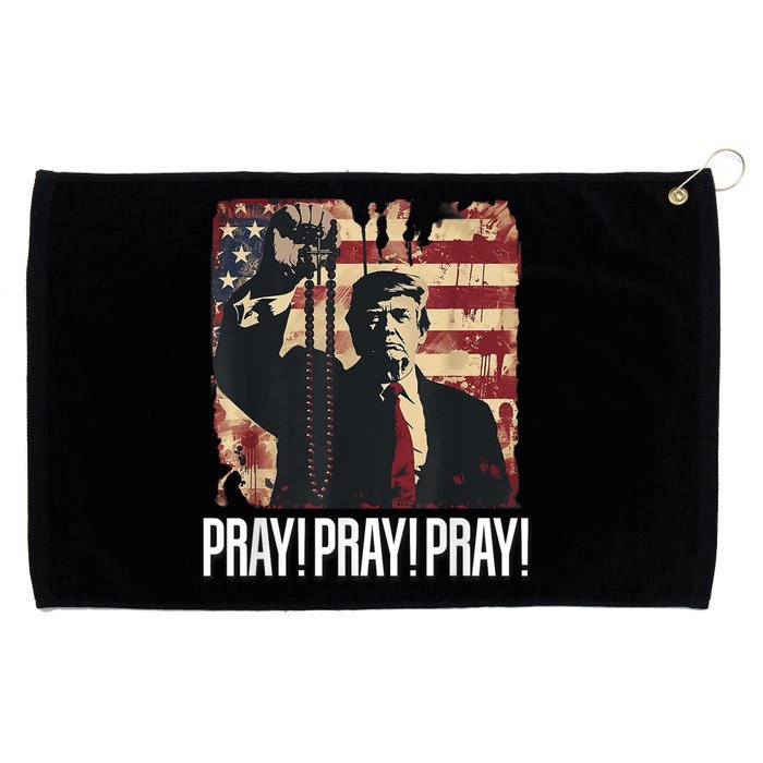 Catholics For Trump 2024 Rosary Election Grommeted Golf Towel