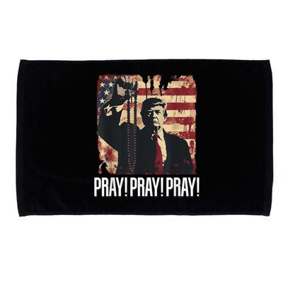 Catholics For Trump 2024 Rosary Election Microfiber Hand Towel