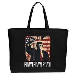 Catholics For Trump 2024 Rosary Election Cotton Canvas Jumbo Tote