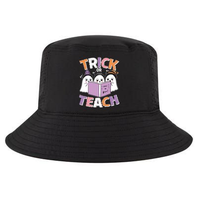 Cute Funny Trick Or Teach Reading Ghost Cool Comfort Performance Bucket Hat
