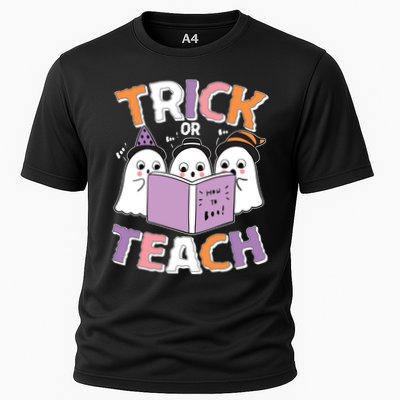 Cute Funny Trick Or Teach Reading Ghost Performance Shirt