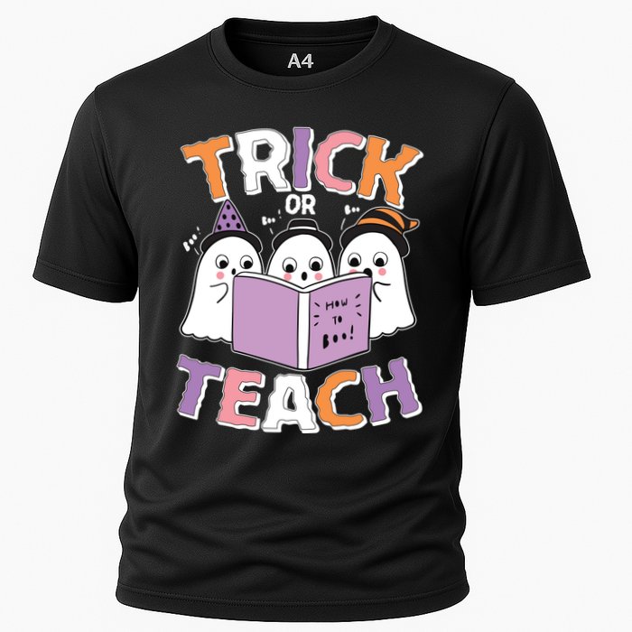 Cute Funny Trick Or Teach Reading Ghost Performance Shirt