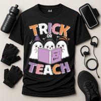 Cute Funny Trick Or Teach Reading Ghost Performance Shirt