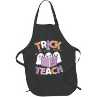 Cute Funny Trick Or Teach Reading Ghost Apron