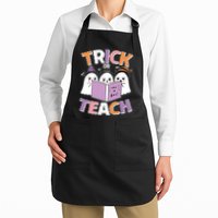 Cute Funny Trick Or Teach Reading Ghost Apron