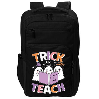 Cute Funny Trick Or Teach Reading Ghost Impact Tech Backpack