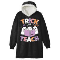 Cute Funny Trick Or Teach Reading Ghost Hooded Wearable Blanket