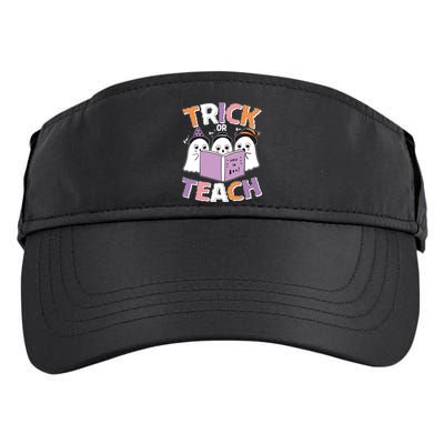 Cute Funny Trick Or Teach Reading Ghost Adult Drive Performance Visor