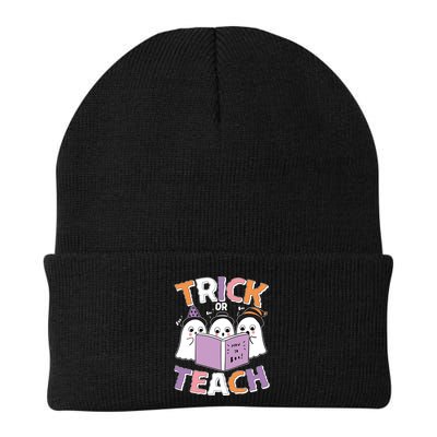 Cute Funny Trick Or Teach Reading Ghost Beanie