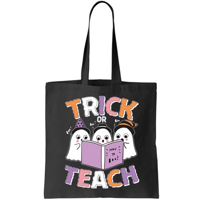 Cute Funny Trick Or Teach Reading Ghost Bag