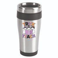 Cute Funny Trick Or Teach Reading Ghost 16oz Travel Tumbler