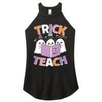 Cute Funny Trick Or Teach Reading Ghost Women's Perfect Tri Rocker Tank