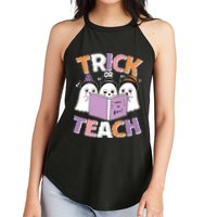 Cute Funny Trick Or Teach Reading Ghost Women's Perfect Tri Rocker Tank