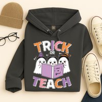 Cute Funny Trick Or Teach Reading Ghost Hoodie