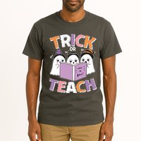 Cute Funny Trick Or Teach Reading Ghost Tall T-Shirt