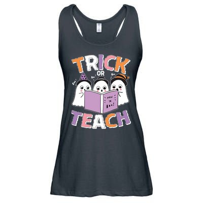 Cute Funny Trick Or Teach Reading Ghost Ladies Essential Flowy Tank