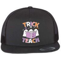 Cute Funny Trick Or Teach Reading Ghost Flatbill Hat