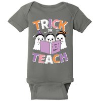 Cute Funny Trick Or Teach Reading Ghost Baby Bodysuit
