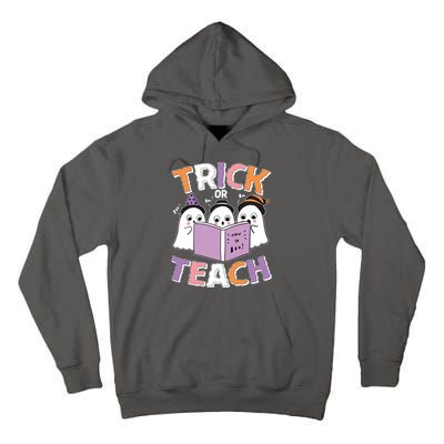 Cute Funny Trick Or Teach Reading Ghost Tall Hoodie