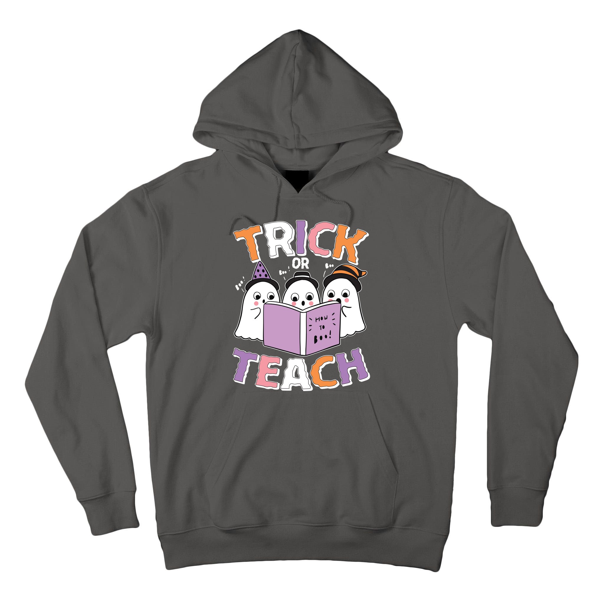 Cute Funny Trick Or Teach Reading Ghost Tall Hoodie