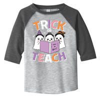 Cute Funny Trick Or Teach Reading Ghost Toddler Fine Jersey T-Shirt
