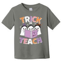 Cute Funny Trick Or Teach Reading Ghost Toddler T-Shirt