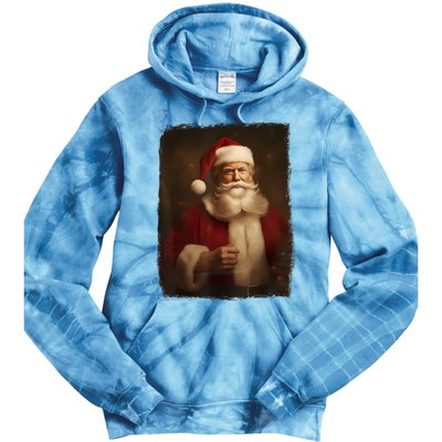 Christmas Funny Trump Santa Claus Retro Vintage Xmas Pajamas Tie Dye Hoodie