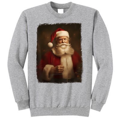 Christmas Funny Trump Santa Claus Retro Vintage Xmas Pajamas Tall Sweatshirt