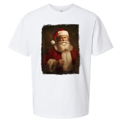 Christmas Funny Trump Santa Claus Retro Vintage Xmas Pajamas Sueded Cloud Jersey T-Shirt