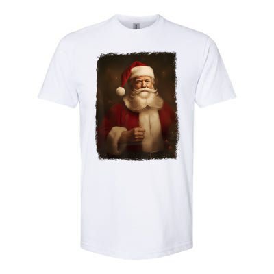 Christmas Funny Trump Santa Claus Retro Vintage Xmas Pajamas Softstyle CVC T-Shirt