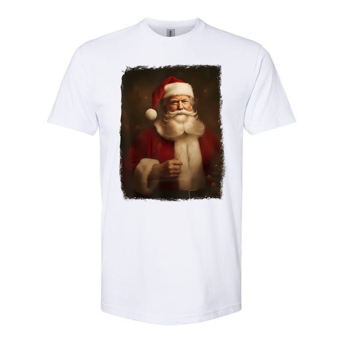 Christmas Funny Trump Santa Claus Retro Vintage Xmas Pajamas Softstyle CVC T-Shirt