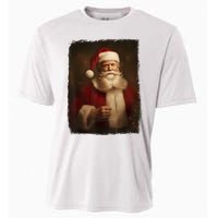 Christmas Funny Trump Santa Claus Retro Vintage Xmas Pajamas Cooling Performance Crew T-Shirt