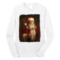 Christmas Funny Trump Santa Claus Retro Vintage Xmas Pajamas Long Sleeve Shirt