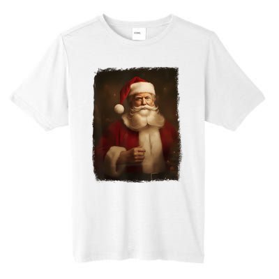 Christmas Funny Trump Santa Claus Retro Vintage Xmas Pajamas Tall Fusion ChromaSoft Performance T-Shirt