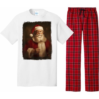 Christmas Funny Trump Santa Claus Retro Vintage Xmas Pajamas Pajama Set