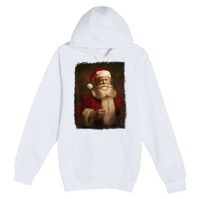 Christmas Funny Trump Santa Claus Retro Vintage Xmas Pajamas Premium Pullover Hoodie