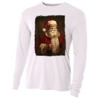 Christmas Funny Trump Santa Claus Retro Vintage Xmas Pajamas Cooling Performance Long Sleeve Crew