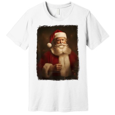 Christmas Funny Trump Santa Claus Retro Vintage Xmas Pajamas Premium T-Shirt