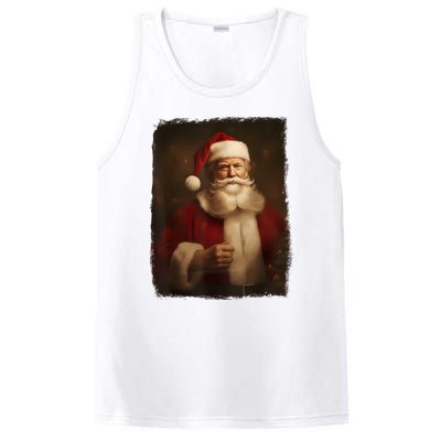 Christmas Funny Trump Santa Claus Retro Vintage Xmas Pajamas PosiCharge Competitor Tank