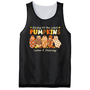 Caring For The Cutest Pumpkins Labor & Delivery Nurse Fall Mesh Reversible Basketball Jersey Tank