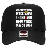 Convicted Felon Trump Hair Tie Thank You Ny New York 53024 High Crown Mesh Back Trucker Hat